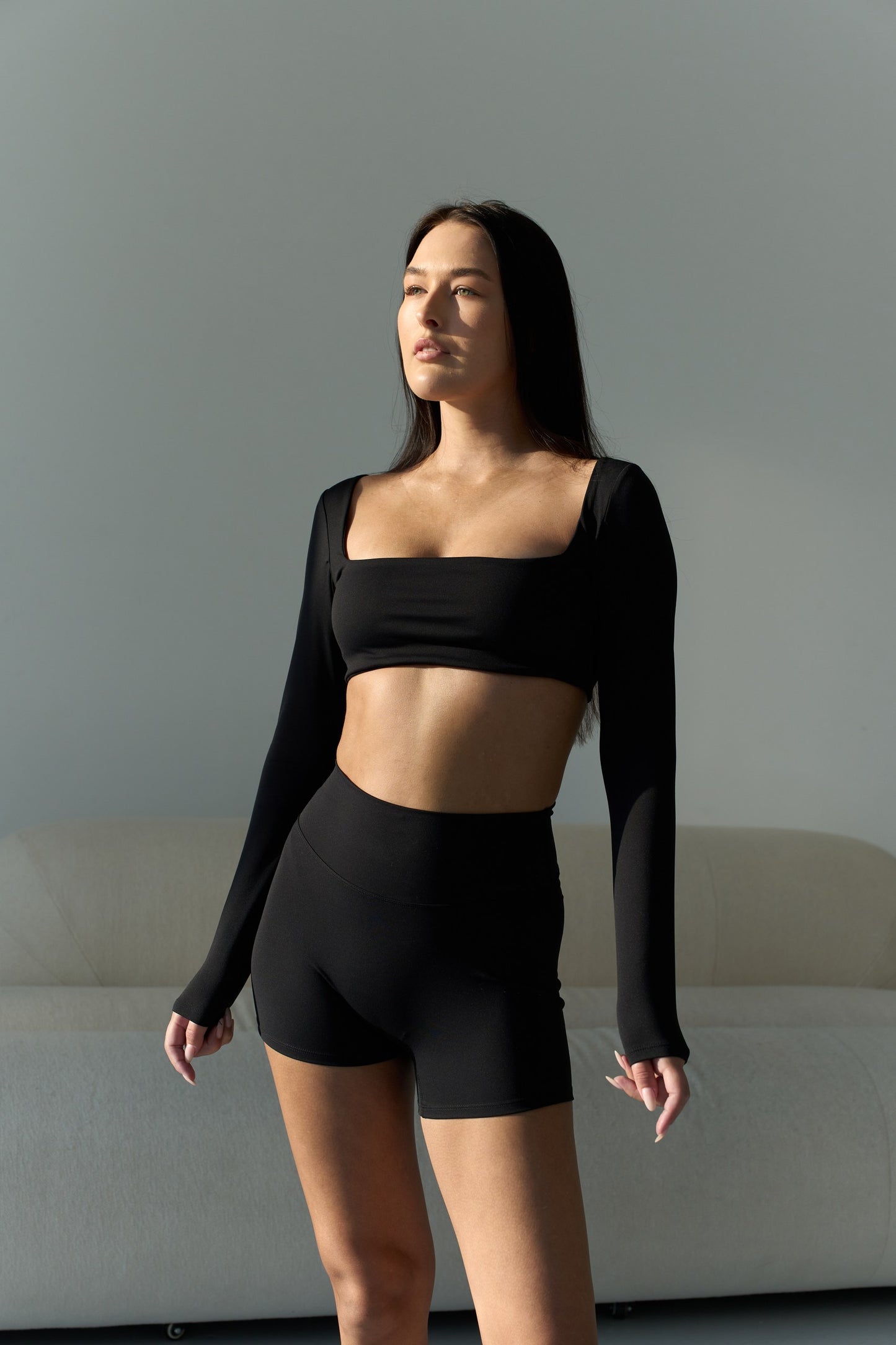 Serene Long-sleeve Top Black