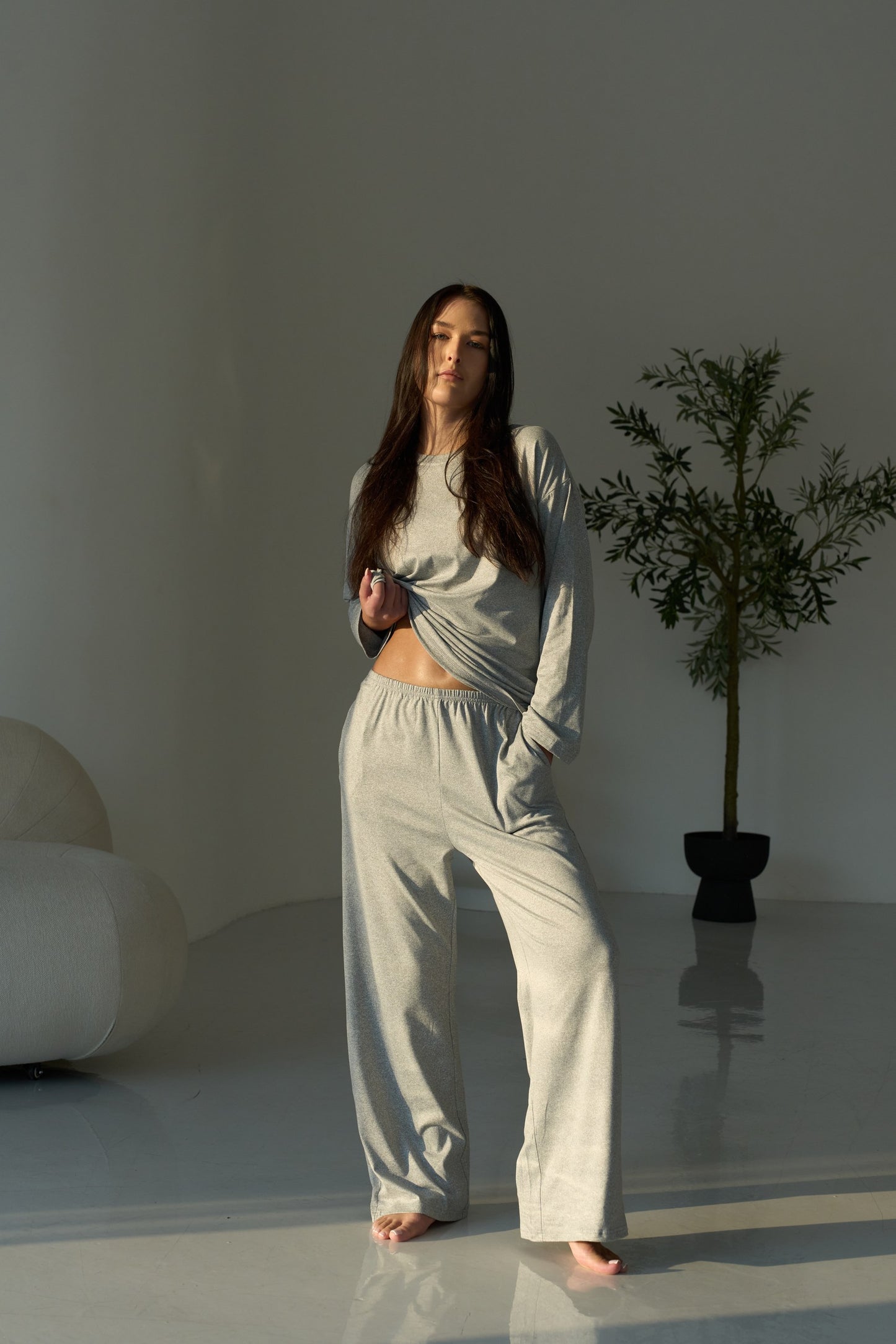 Moon Pajama Grey