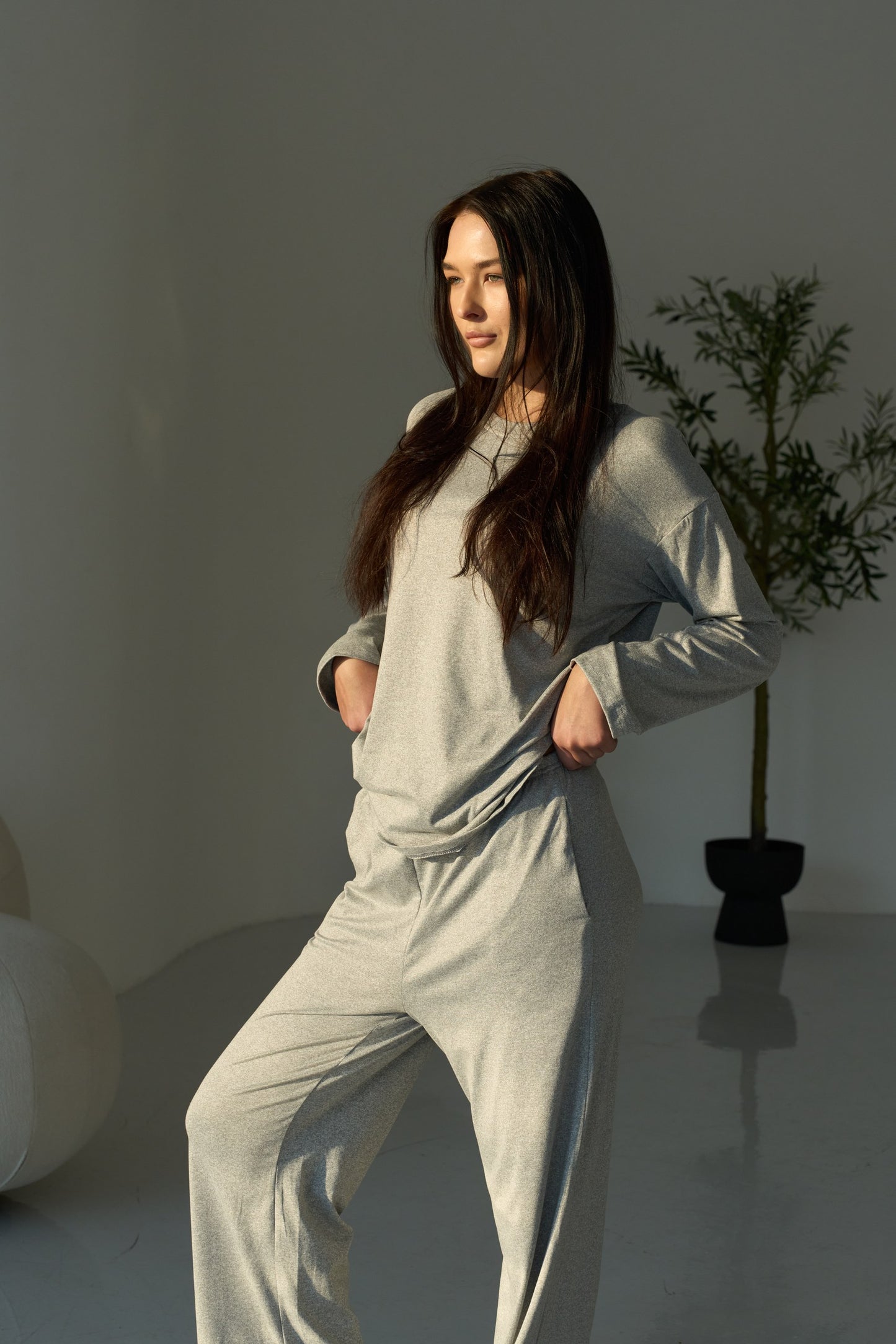 Moon Pajama Grey