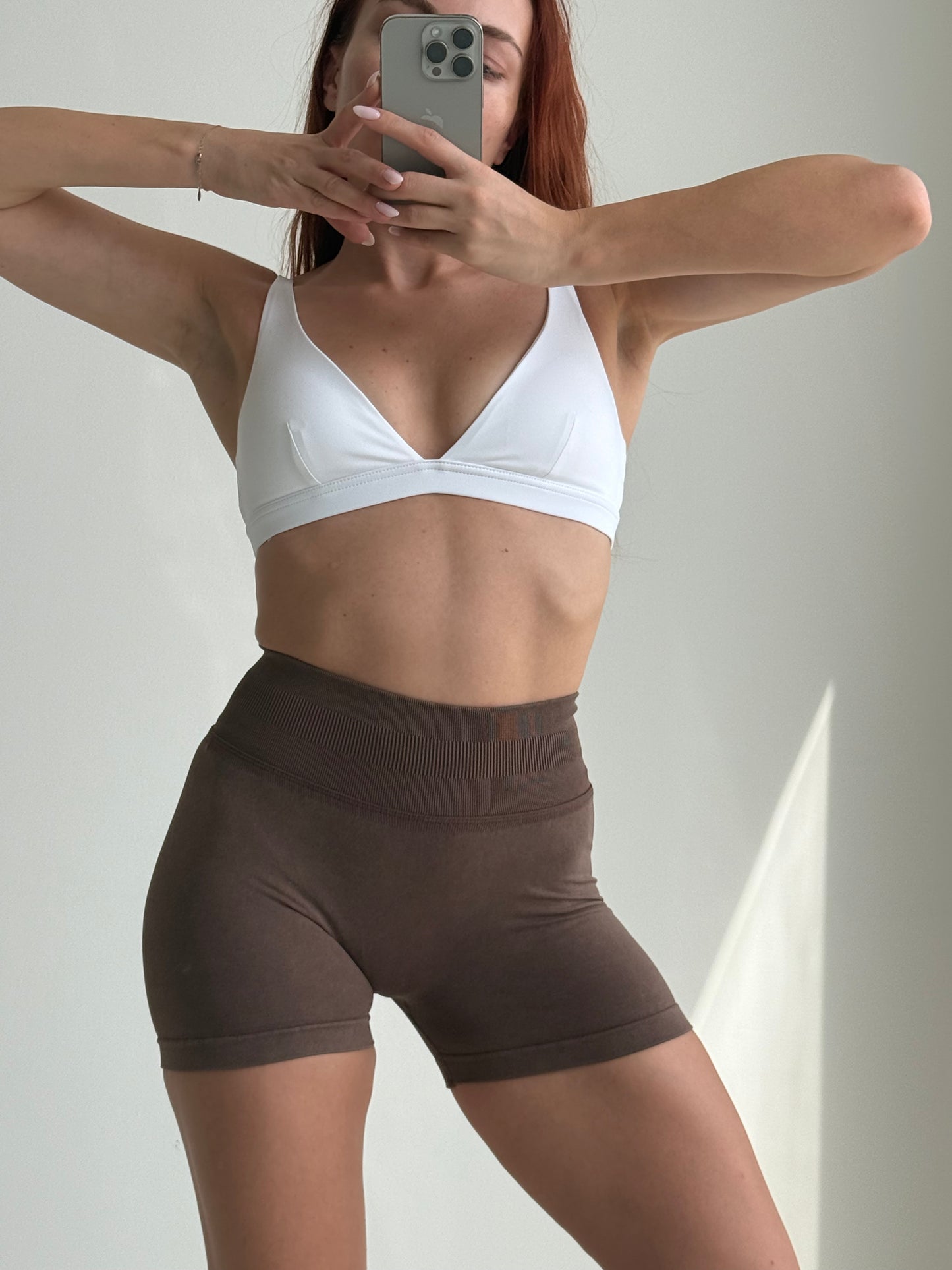 Pump Shorts Brown