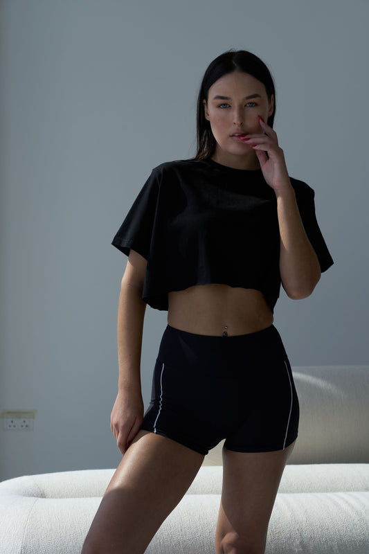 Cropped T-shirt Black