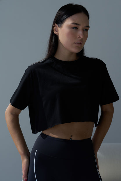 Black cotton t-shirt