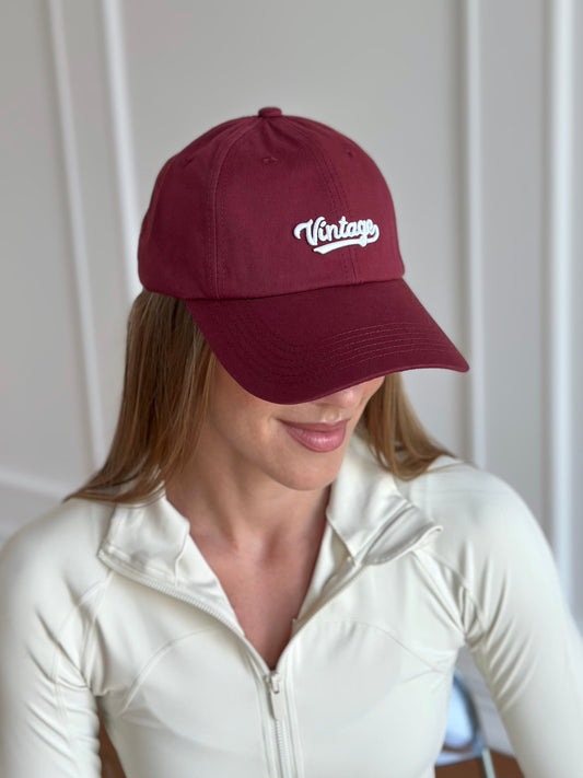 Vintage Cap Burgundy