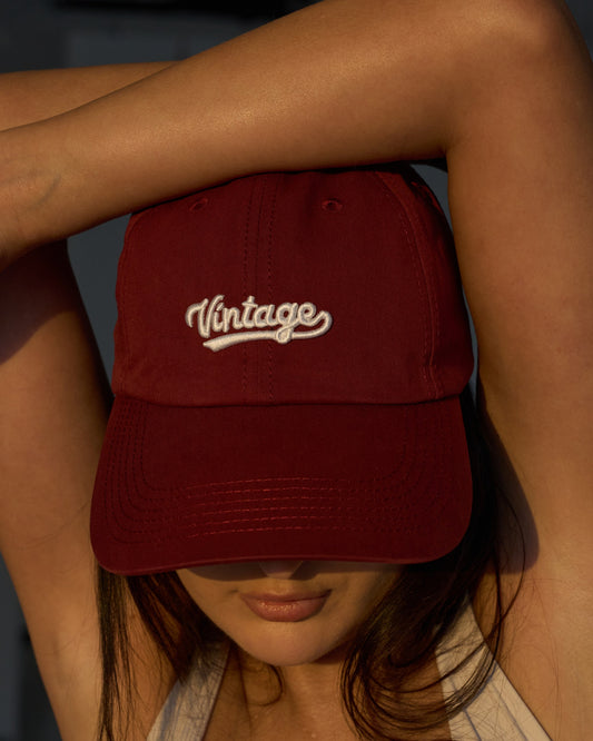 Burgundy Vintage Cap